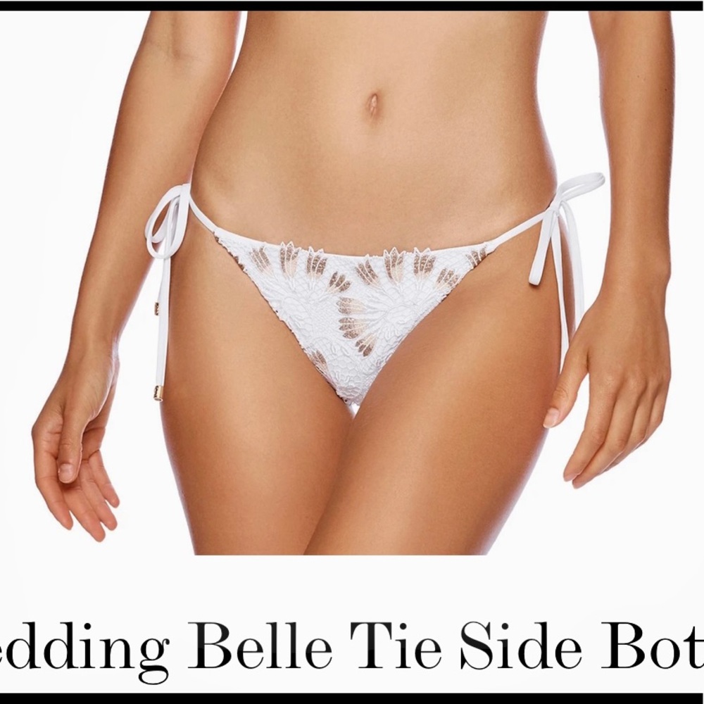 Beach Bunny wedding belle tie side bottoms. NWOT